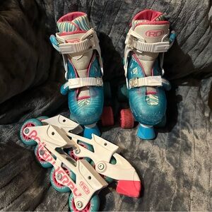 Girls roller skates/rollerblades adjustable